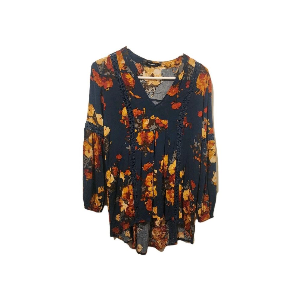 Blu Pepper Anthropologie Womens Floral Boho Tunic Dress Size M Feminine